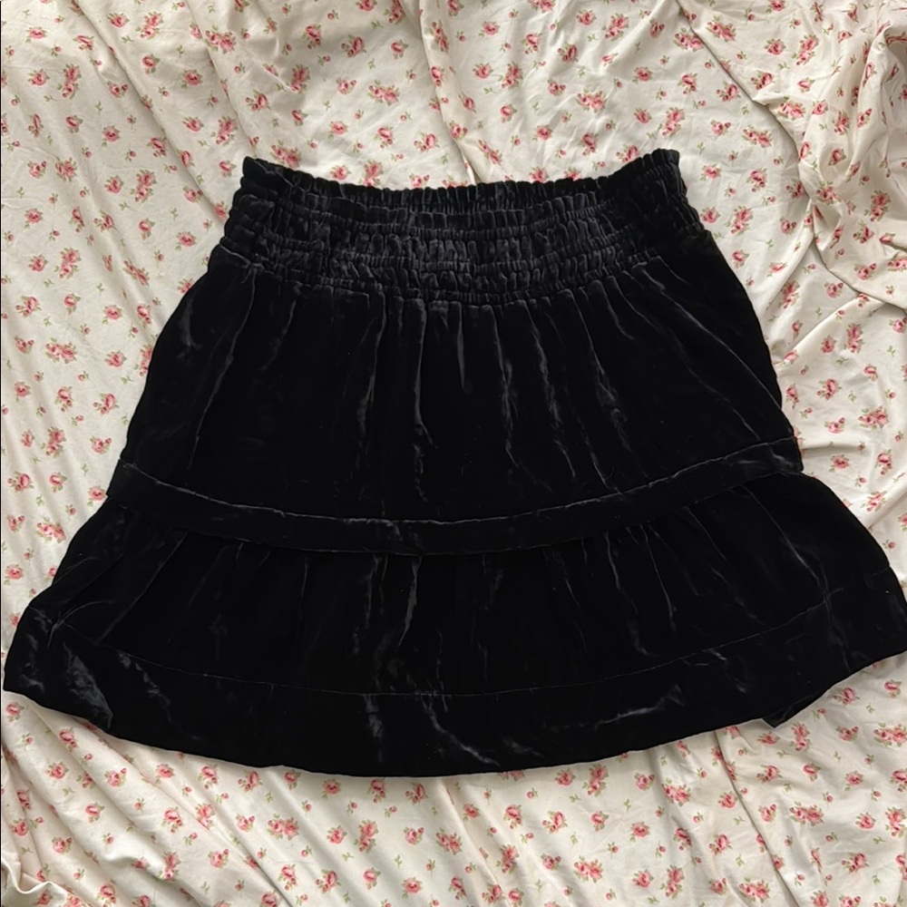Anthropologie crushed velvet skirt <33